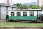 LAEV Wagen 34 im Depot Majláth, aufgenommen am 08.Juli 2014 aus dem fahrenden Zug nach Garadna.