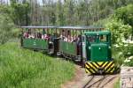 Die C 60 Diesellok der Waldbahn Almamellek ist am 25.5.2006 mit einem Sonderzug  für die IPA Kreis Steinfurt unterwegs.