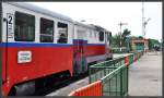 Gyermekvast/Kindereisenbahn vor Abfahrt in Szchenyi-hegi.