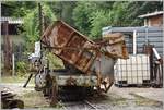 Lillafüredi Állami Erdei Vasút (LÁEV). Vor dem Depot in Majláth steht ein Kippwagen vermutlich für Schottertransport.. (13.06.2018)