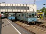 Ein Ev (links) und ein Ev3 (rechts) in der Station Pillang utca. 18.05.2007.