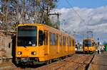 Tw.1568 und 1502 (ex. Hannover) als Linie 37 an der Haltestelle Eles sarok am Beginn der Kolozsvari ut. (24.10.2018)