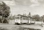 In Oktober 1966, eine Strassenbahn mit zwei TW auf der Linie 25. Foto : J.J. Barbieux