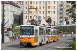 Budapest - Tatra T5C5-Zug mit Tw Nr. 4076 während einer Kehrfahrt am Széll Kálmán tér - 15.07.2016