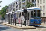 Straßenbahn-Haltestelle in Debrecen am Petöfi-Platz, 26.6.2016