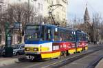 Tatra Straenbahn KT4D Nr.216 (ex Potsdam) an der Haltestelle Anna-kut.
