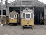 Budapest BKV: Impressionen vom Straßenbahnbetriebsbahnhof Ferencváros Kocsiszin im Oktober 1979: Tw 1936 und Tw 2062.