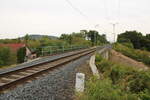 Die Strecke mit dem Km-Stein 661 am 13.08.2022 in Balatonfüred.