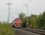 MÁV Nosztalgia M61.001 (92 55 0618 001-5 H-MNOS) mit dem R 19787 aus Tapolca, am 13.08.2022 in Baltonfüred.