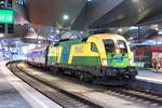 Gysev 470 502 mit dem EC 151  Emona  am 13.12.2020 kurz vor der Abfahrt in Wien Hauptbahnhof.