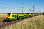 GYSEV Ventus 4744 801 und 802 zwischen Gramatneusiedl und Himberg.