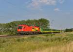 1116 061 mit einem R von Szombathely nach Sopron am 26.07.2013 bei K�ph�za.