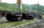 Zahnraddampfloks  Nr.6 + Nr.4  im Stahlwerk Ozd  04.06.80