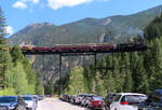 Hier der interessanteste Teil der Georgetown Loop Railroad in Colorado (914mm Spurweite, Länge 4.8km), die der Bahngesellschaft ihren Namen gab.