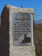 Geschichtliche Informationen auf dem Cajon Pass.