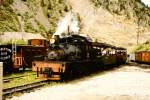 Georgetown Loop Railway Nr. 12, eine Shay, 1926 von Lima gebaut, ist am 9. Juni 1987 in Silver Plume im Einsatz.