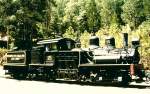 Nr. 15 der Yosemite Mountain Sugar Pine Railroad, eine Shay, von Lima 1913 gebaut, am 23. August 1988.