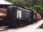 109 (ex-Central of Georgia) auf Tennessee Valley Railroad Museum in East Chattanooga am 30-8-2003.