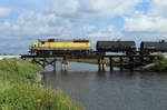 504 crosses the Miami Canal at Lake Harbor whilst hauling a local freight train to Clewiston, 23 Nov 2017