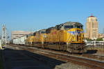 4579, 4588 & 2349 pass through Beaumont whilst hauling a manifest train.