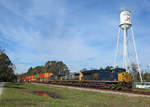 3342,139 & 5391 pass Hilliard whilst hauling a southbound double stack container train, 25 Nov 2017