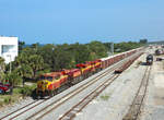 806, 815 & 801 approach Fort Pierce while working train 206 to Jacksonville, 13 June 2022