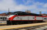 8.7.2012 San Francisco, Caltrain Station. #925 Jackie Spier mit �bers Wochenende abgestellten Zug. Hab keine Zeit den Loktyp zu finden - Hilfe willkommen.
