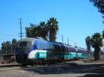 Testfahrt eines Desiro Classic in Escondido, Kalifornien Richtung San Marcos Loop