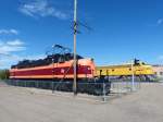 Die E-Lok E70 der ehemaligen Milwaukee Road am 13.09.2013 in Deer Lodge.