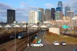 Philadelphia, USA, 03/03/13 : AMTRAK Acela Express 2022 verlsst Philly's 30th St. Station Richtung Washington