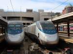 3.10.2013 Boston, South Station. 2 Acela Express Trains