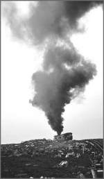 Oberhalb der Skyline Siding kmpft sich Lok  Col Teague  mit ohrenbetubendem Lrm den Berg hinauf.