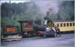 Lok Nr.3  Agiocochok  (deutsch: das Zuhause des grossen Geistes)macht sich in der Talstation Marshfield Station bereit fr die nchste Bergfahrt.