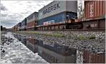 CSX doublestacker bei Palatine bridge Richtung Buffalo.