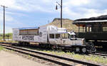 Die wohl grösste Attraktion im Colorado Railroad Museum in Golden: the Galloping Goose (galoppierende Gans). Offenbar können Besucher an einzelnen Tagen Rundfahrten mit diesem speziellen Gefährt machen, leider war dies bei unserem Besuch nicht der Fall. Golden CO, 28.8.2022