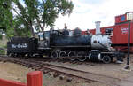 Schön restaurierte Dampflok im Colorado Railroad Museum. Golden, 28.8.2022