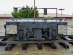 Dieser Waagen-Prfgewichts-Wagen steht vor dem Railroaders Memorial Museum in Altoona, PA (5.6.09).