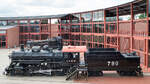 Illinois Central #790 am 06.08.2022 in der Steamtown National Historic Site in Scranton, PA. Im Hintergrund steht DL&W #426.