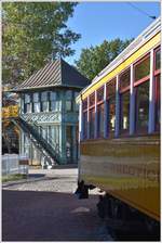 Seashore Trolley Museum Kennebunkport/Maine. Auch einige Stellwerke fanden den Weg ins Museum nach Kennebunk. (17.10.2017)