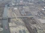 Eisenbahndepot in Chicago vom Sears Tower aus fotographiert.