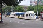 TriMet, Portland. Siemens S70 (Nr.411) nach Hillsboro in Portland, Kings Hill / SW Salmon Street.