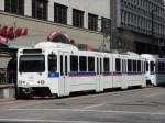 Ein Straenbahn der RTD berquert die 16th Street Mall, eine Einkaufsstrae in Denver.