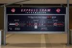 Fahrplan der Express Tram im Detroit Airport, 3.12.2010