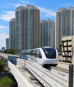 Diese Monorail verkehrt von der Station Sahara Las Vegas bis zum MGM Grand Hotel.