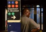 SUBWAY PEOPLE: in der New Yorker Station  Fulton Street , 20.6.2014