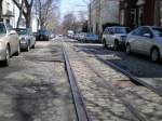 Schienenreste in der P Street in Georgetown.