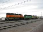 Diese drei BNSF Loks waren am 5.1.2008 in einem Betriebswerk der BNSF in Phoenix (Arizona) abgestellt.
