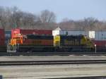 Zwei BNSF Loks am 2.3.2008 in Kansas City.