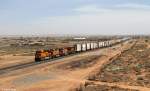 BNSF 8336 (GE ES44C4) mit Containerzug am 02.04.2015 bei Winslow, Arizona.