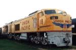 18 der Union Pasific (General Electric, 1960) in Rail Museum Illinois bei Union (State of Illinois) am 21-08-93.